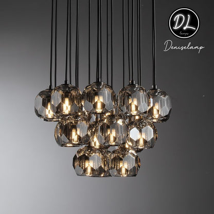 Dawn- Modern Design Hexagonal Crystal Ball Cluster Chandelier 14" / 18" / 24"