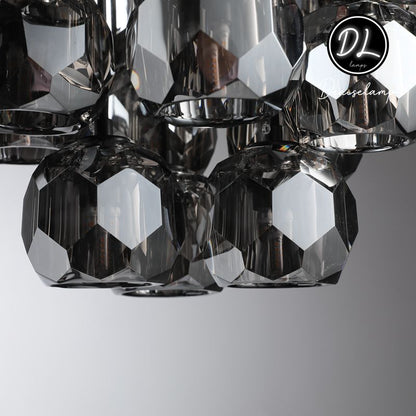 Dawn- Modern Design Hexagonal Crystal Ball Cluster Chandelier 14" / 18" / 24"