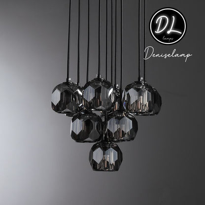 Dawn- Modern Design Hexagonal Crystal Ball Cluster Chandelier 14" / 18" / 24"