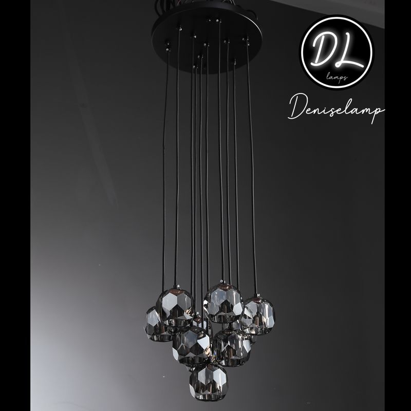 Dawn- Modern Design Hexagonal Crystal Ball Cluster Chandelier 14" / 18" / 24"