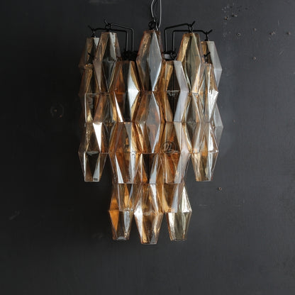 Golden Banana Clear/Smoke Glass Short Wall Sconce