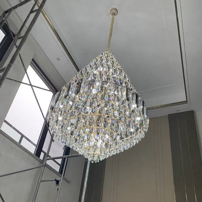 Denise Modern Luxury Multi-Tier Honeycomb Crystal Chandelier