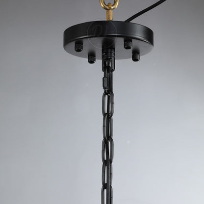 Golden Tea Modern Round Glass Chandelier 37"