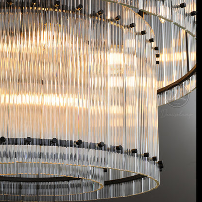 Sammi 2-Tier Round Glass Chandelier