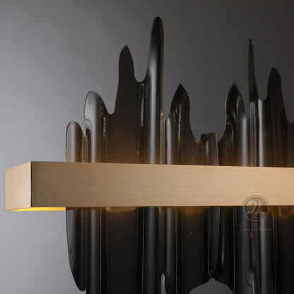 MythicForge Modern Sculpture Linear Chandelier