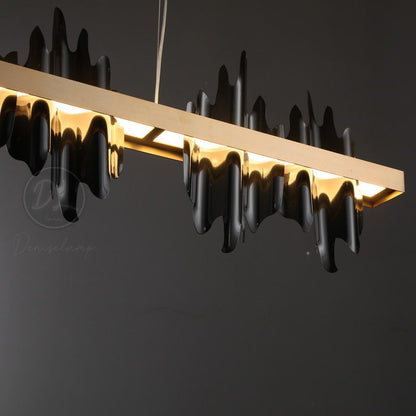 MythicForge Modern Sculpture Linear Chandelier