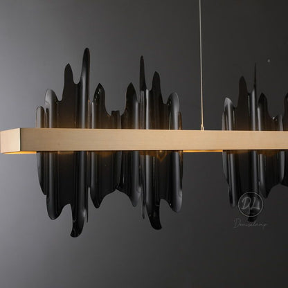 MythicForge Modern Sculpture Linear Chandelier