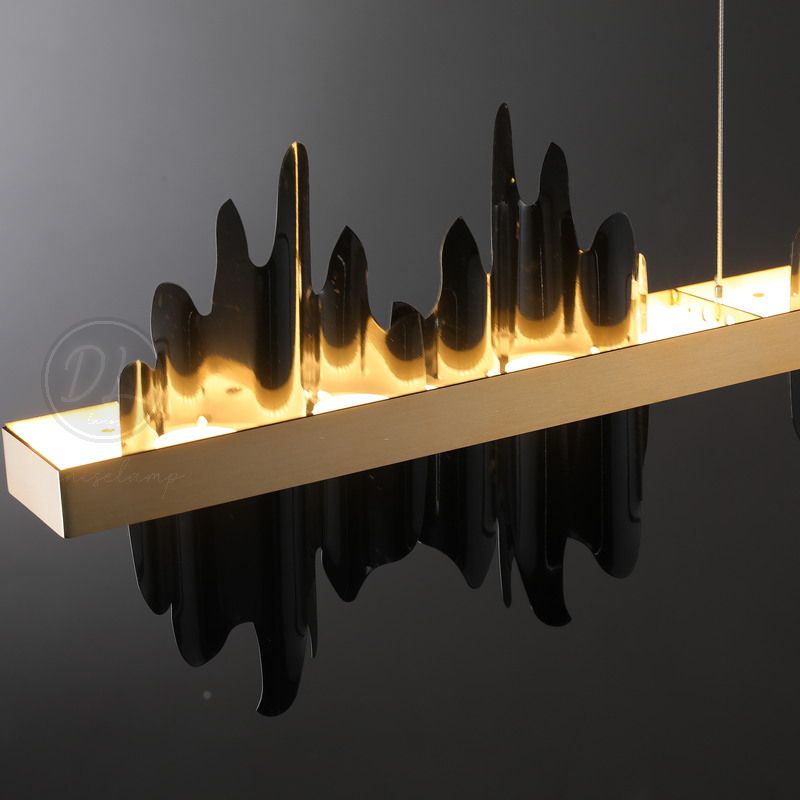 MythicForge Modern Sculpture Linear Chandelier