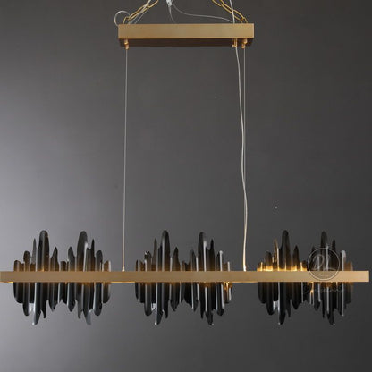 MythicForge Modern Sculpture Linear Chandelier