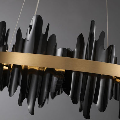 MythicForge Modern Sculpture Round Chandelier