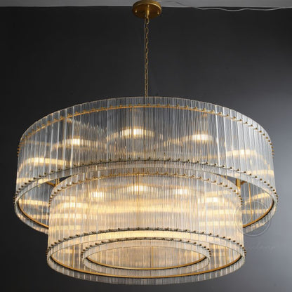 Sammi 2-Tier Round Glass Chandelier