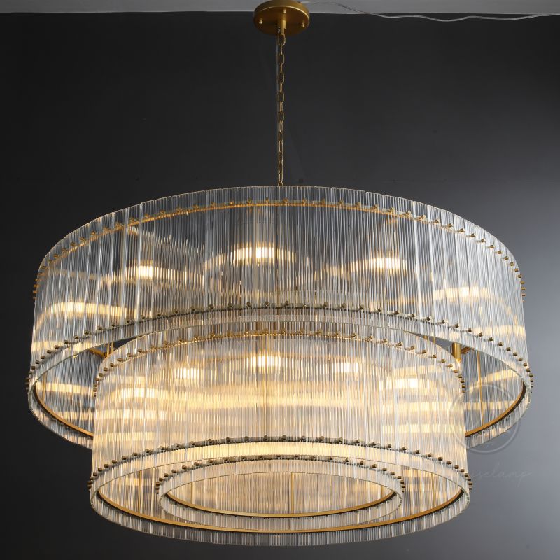 Sammi 2-Tier Round Glass Chandelier