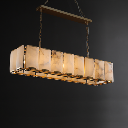 Verdant Calcite Rectangular Chandelier 42"/54"/62"/74"