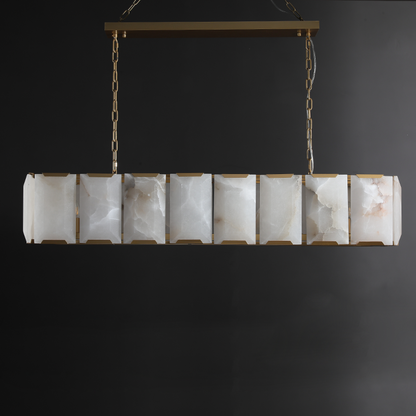 Verdant Calcite Rectangular Chandelier 42"/54"/62"/74"