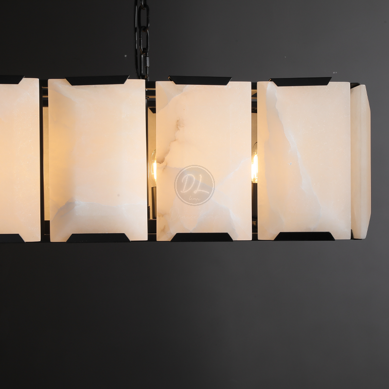 Verdant Calcite Rectangular Chandelier 42"/54"/62"/74"