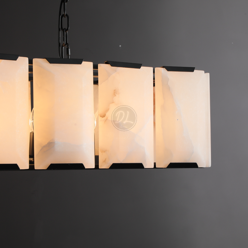 Verdant Calcite Rectangular Chandelier 42"/54"/62"/74"