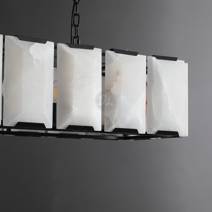 Verdant Calcite Rectangular Chandelier 42"/54"/62"/74"
