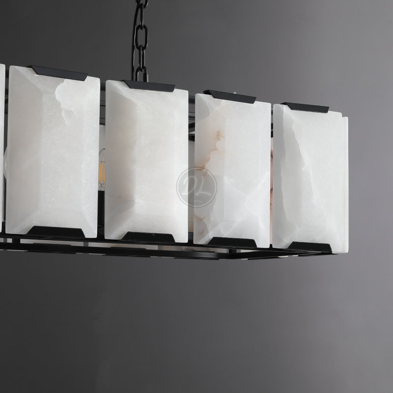 Verdant Calcite Rectangular Chandelier 42"/54"/62"/74"