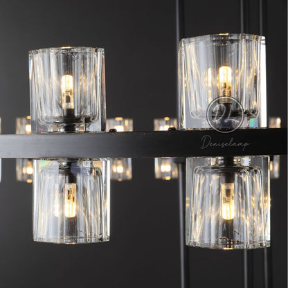 2-Tier Wine-Glass Round Chandelier 60",108-Lights