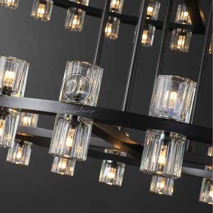 2-Tier Wine-Glass Round Chandelier 60",108-Lights