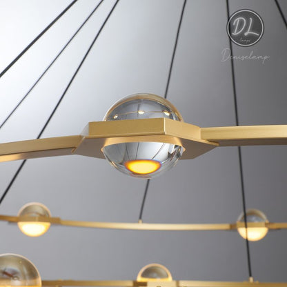 Nimbus- Splendid Star Design  2-Tier Round Chandelier 48"/ 60"
