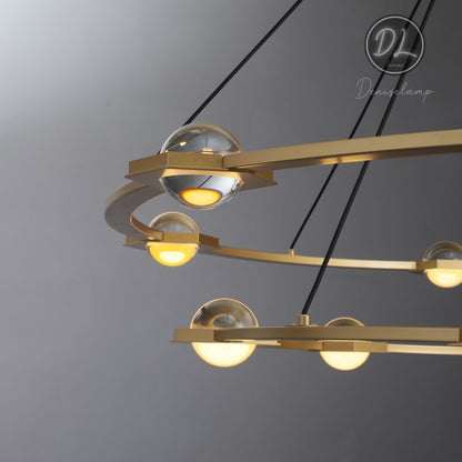 Nimbus- Splendid Star Design  2-Tier Round Chandelier 48"/ 60"