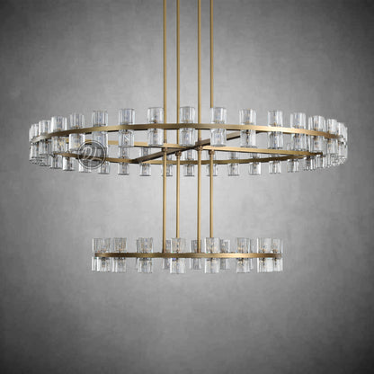 2-Tier Wine-Glass Round Chandelier 60",108-Lights