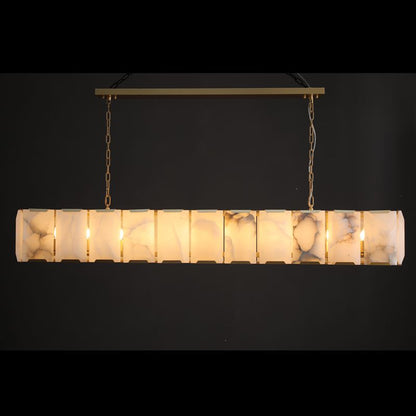 Verdant Calcite Rectangular Chandelier 42"/54"/62"/74"
