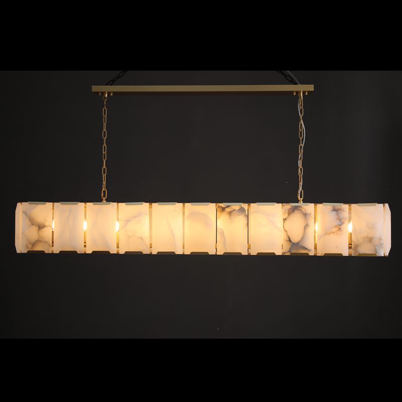 Verdant Calcite Rectangular Chandelier 42"/54"/62"/74"