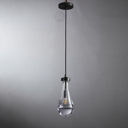 Seaward Modern Raindrop Exquisite Glass Pendant Cord