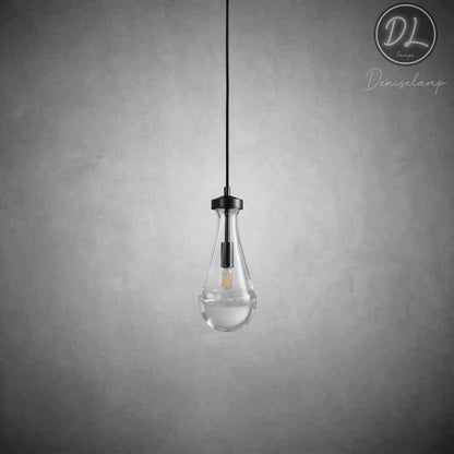 Seaward Modern Raindrop Exquisite Glass Pendant Cord