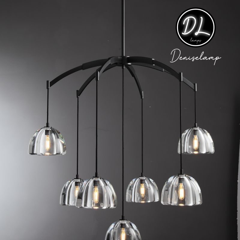 Aurora Modern Glass Round Chandelier 36''/48"/60''