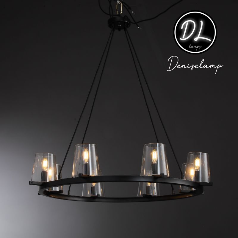 Willow Fashion design glass lampshade Round Chandelier 36"/48"/60"