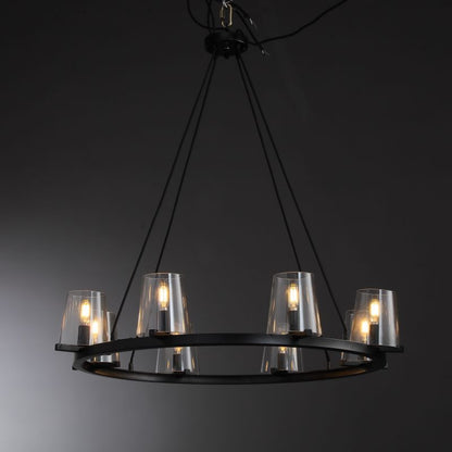 Willow Fashion design glass lampshade Round Chandelier 36"/48"/60"
