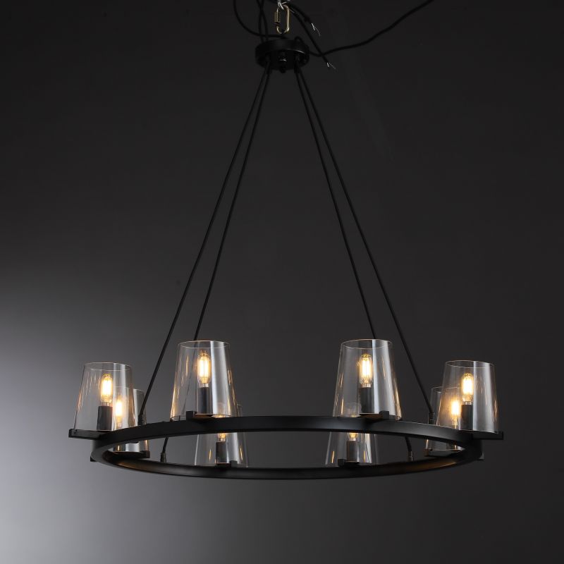 Willow Fashion design glass lampshade Round Chandelier 36"/48"/60"