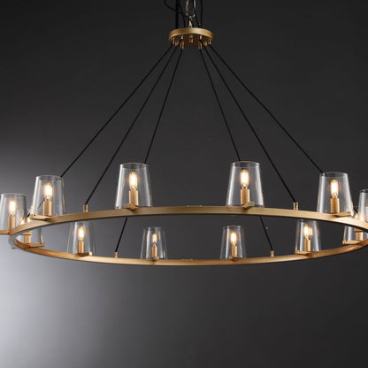 Willow Fashion design glass lampshade Round Chandelier 36"/48"/60"