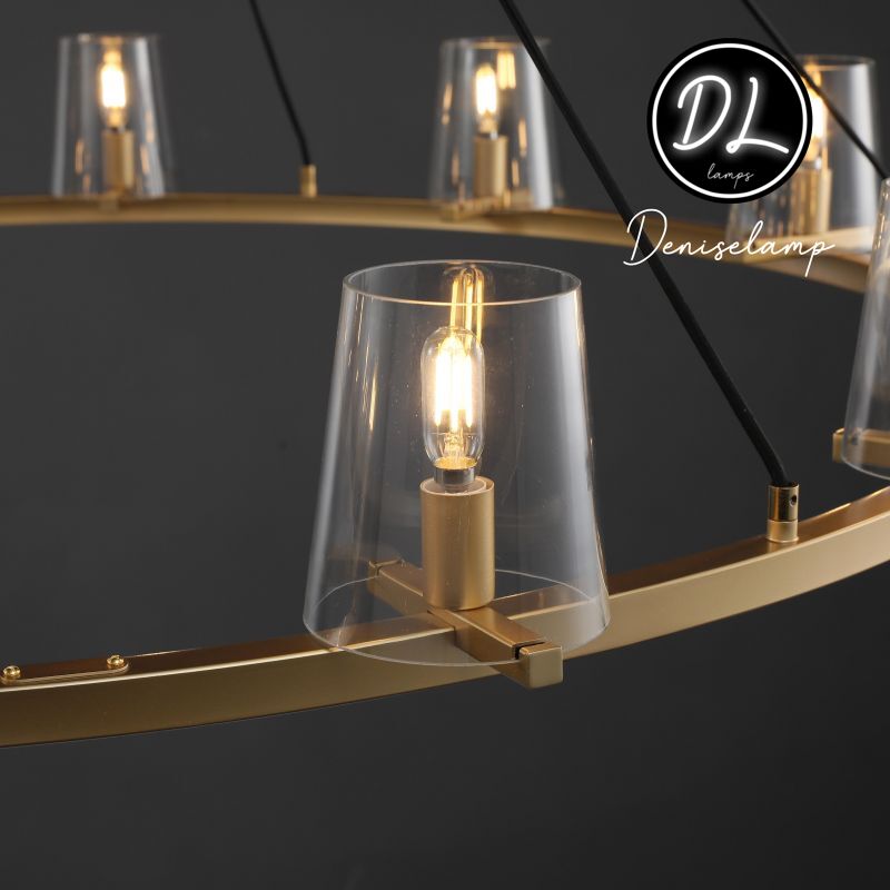Willow Fashion design glass lampshade Round Chandelier 36"/48"/60"