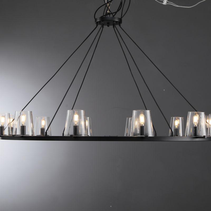 Willow Fashion design glass lampshade Round Chandelier 36"/48"/60"