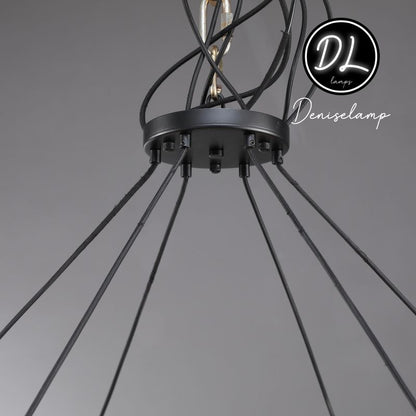 Willow Fashion design glass lampshade Round Chandelier 36"/48"/60"