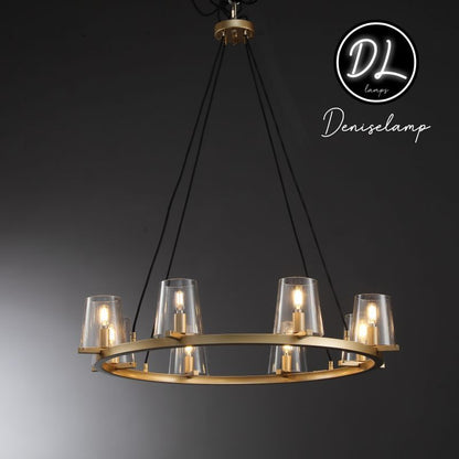 Willow Fashion design glass lampshade Round Chandelier 36"/48"/60"