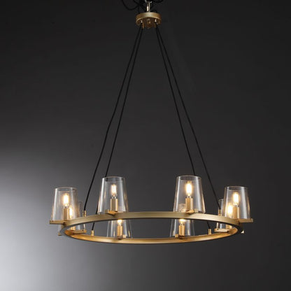 Willow Fashion design glass lampshade Round Chandelier 36"/48"/60"