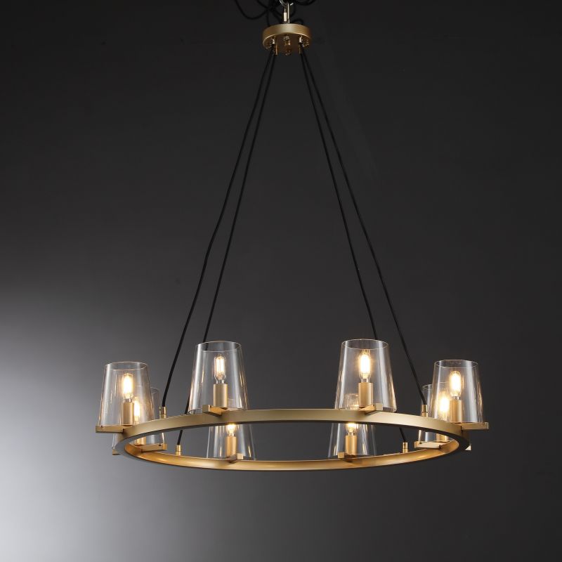Willow Fashion design glass lampshade Round Chandelier 36"/48"/60"