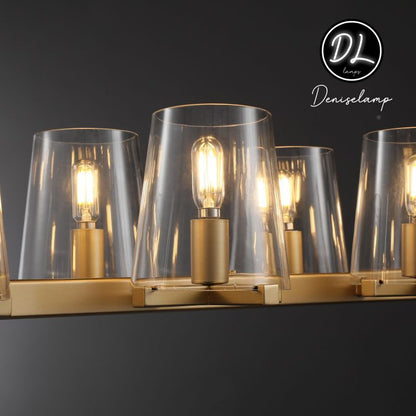 Willow Fashion design glass lampshade Linear Chandelier 49"/60"