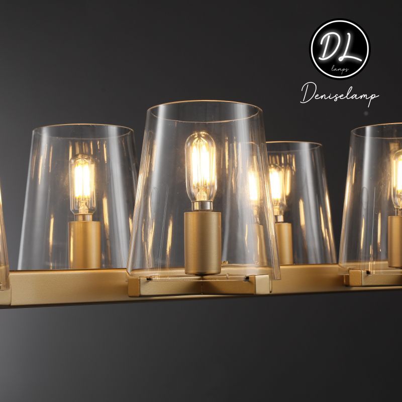 Willow Fashion design glass lampshade Linear Chandelier 49"/60"