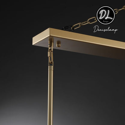 Willow Fashion design glass lampshade Linear Chandelier 49"/60"
