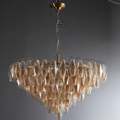 Golden Banana Tiered Round Chandelier 37"/47"/ 61"