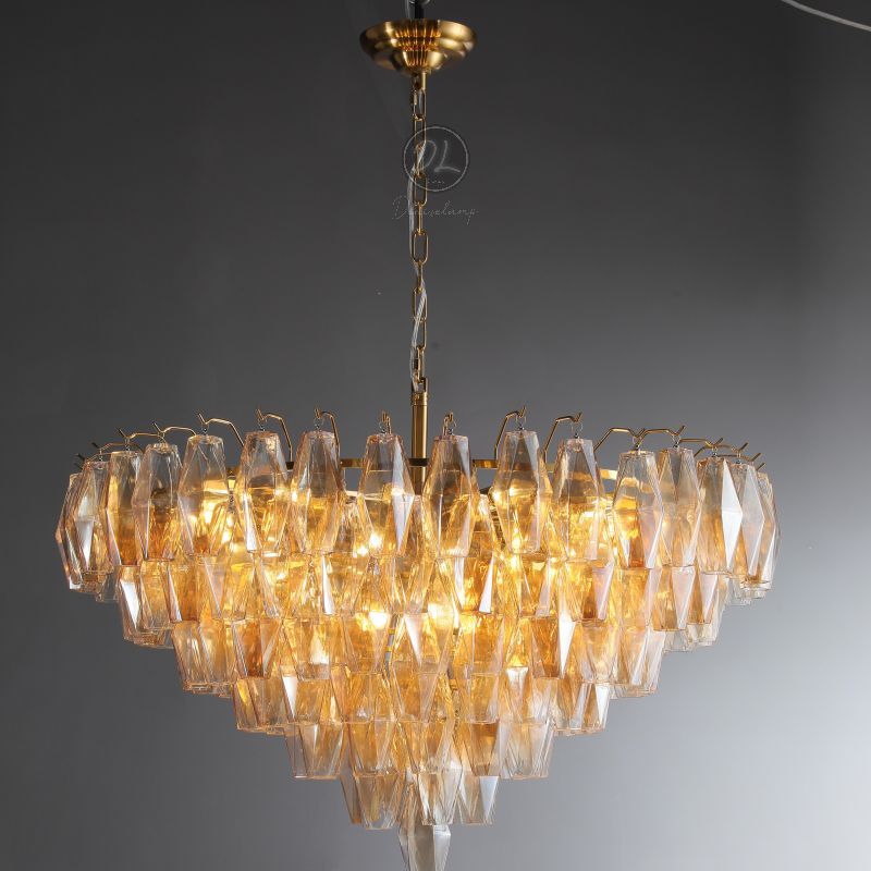 Golden Banana Tiered Round Chandelier 37"/47"/ 61"