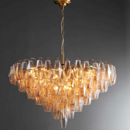 Golden Banana Tiered Round Chandelier 37"/47"/ 61"
