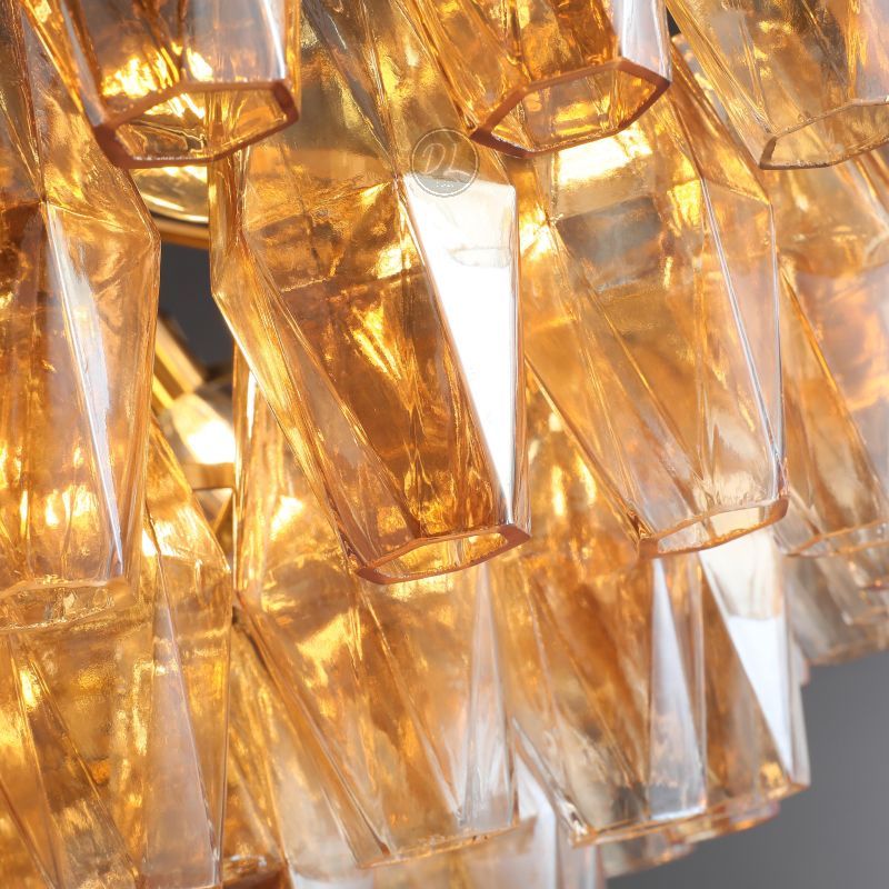 Golden Banana Tiered Round Chandelier 37"/47"/ 61"