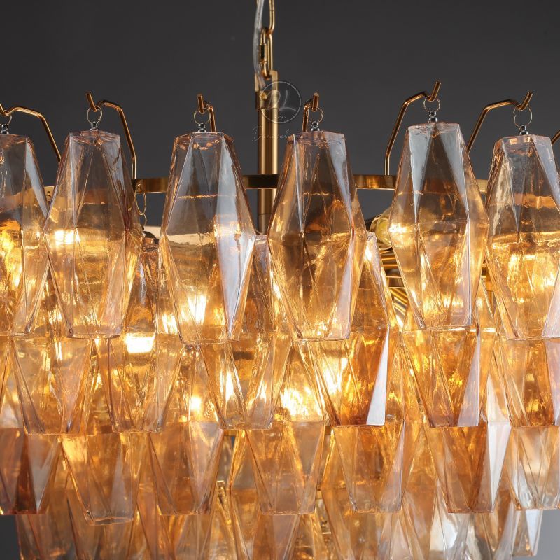 Golden Banana Tiered Round Chandelier 37"/47"/ 61"